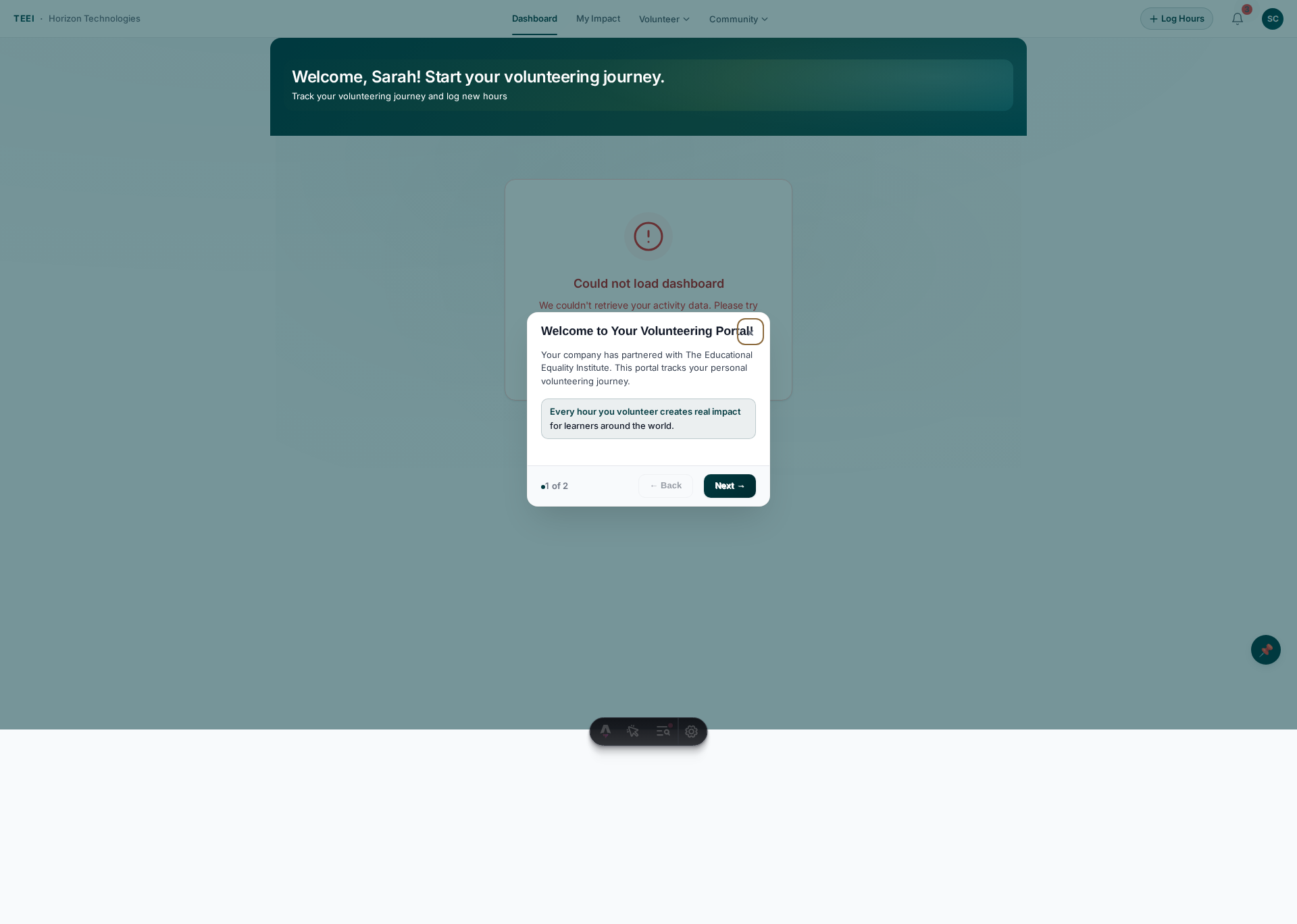 Separate Employee Login & Portal